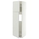 METOD Mueble para nevera con 2 puertas, blanco/Aspudden gris claro, 60x60x200 cm