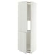 METOD Mueble para nevera con 2 puertas, blanco/Aspudden gris claro, 60x60x200 cm
