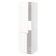 METOD Mueble para nevera con 2 puertas, blanco/Vallstena blanco, 60x60x200 cm
