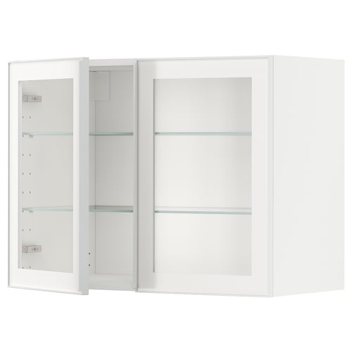 METOD Mueble pared con 2 puertas vidrio