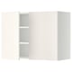 METOD Mueble pared+entrepaños y 2 puertas, blanco/Veddinge blanco, 80x60 cm