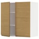 METOD Mueble pared+entrepaños y 2 puertas, blanco/Voxtorp Efecto roble, 80x80 cm