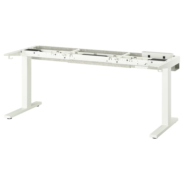 MITTZON Base escritorio ajustable, eléctrico/blanco, 120/140/160x60 cm