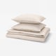 NATTJASMIN Funda plumón con 2 fundas almohada, beige claro, 240x220/50x60 cm