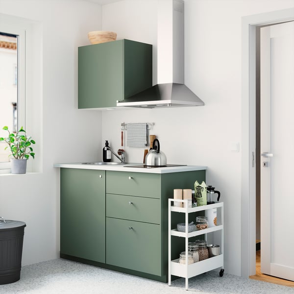 NISSAFORS Carrito, blanco, 50.5x19x67 cm