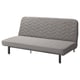 NYHAMN Sofá cama 3 puestos, con colchón de espuma/Knisa gris con beige