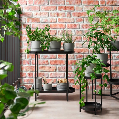 OLIVBLAD Soporte para plantas, Interior / exterior negro, 56 cm