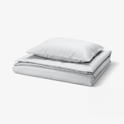 PILTANDVINGE Funda de plumón y funda almohada, gris, 150x200/50x60 cm
