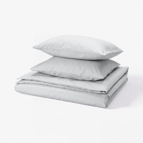 PILTANDVINGE Funda plumón con 2 fundas almohada, gris, 240x220/50x60 cm