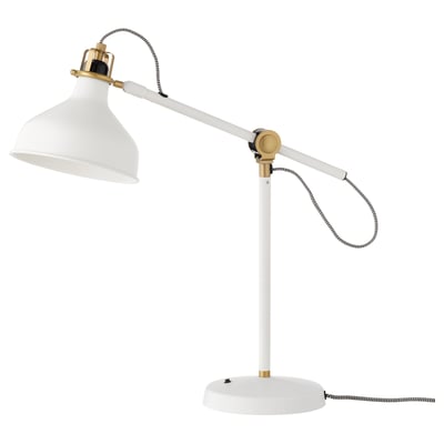 RANARP Lámpara de mesa, blanco hueso