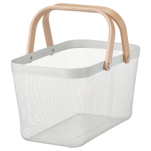 RISATORP Cesta, blanco, 27x42x23 cm