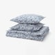 RODGERSIA Funda plumón con 2 fundas almohada, azul/blanco, 240x220/50x60 cm