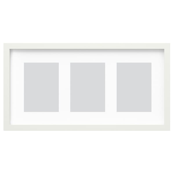 RÖDALM Marco para 3 láminas, blanco, 55x28 cm
