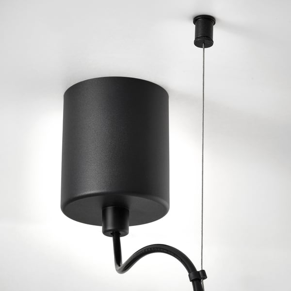 SAMBORD Lámpara de techo, 3 spots, negro/blanco