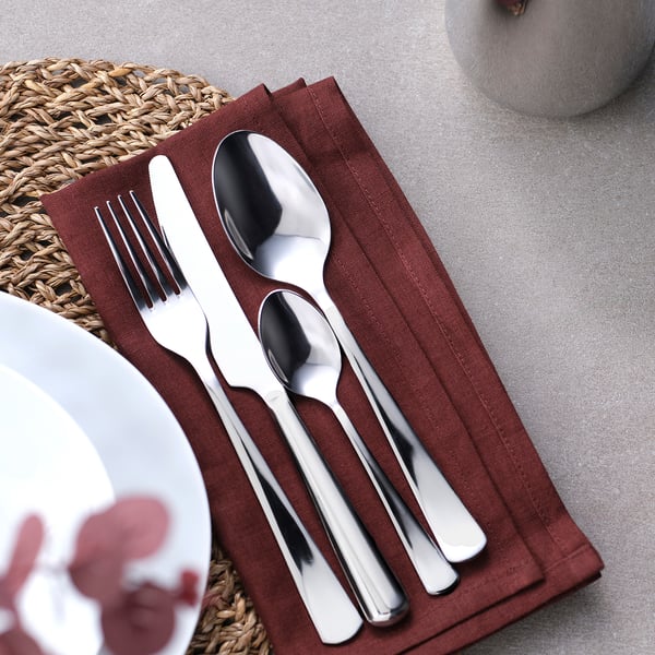 SEDLIG Set cubiertos, 24 piezas, Acero inoxidable