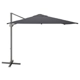 SEGLARÖ Parasol colgante, gris oscuro/Inclinable, 330x240 cm