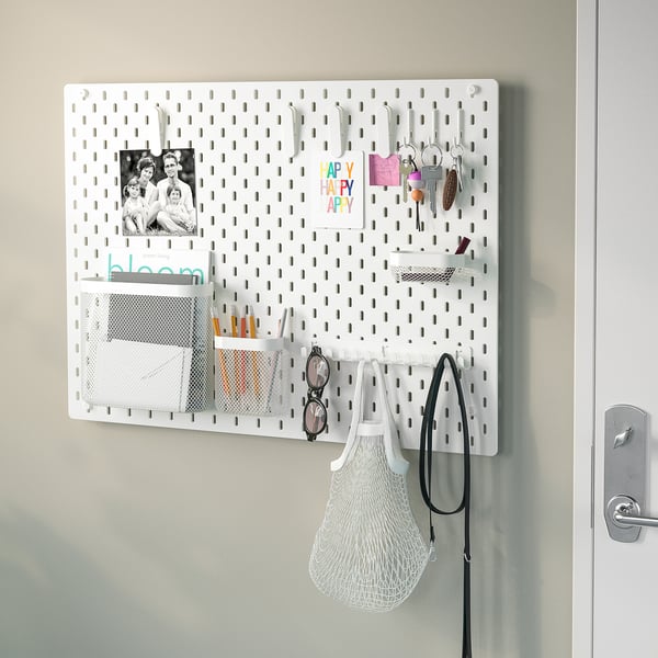SKÅDIS Cestas, set de 3, blanco