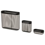 SKÅDIS Cestas, set de 3, negro
