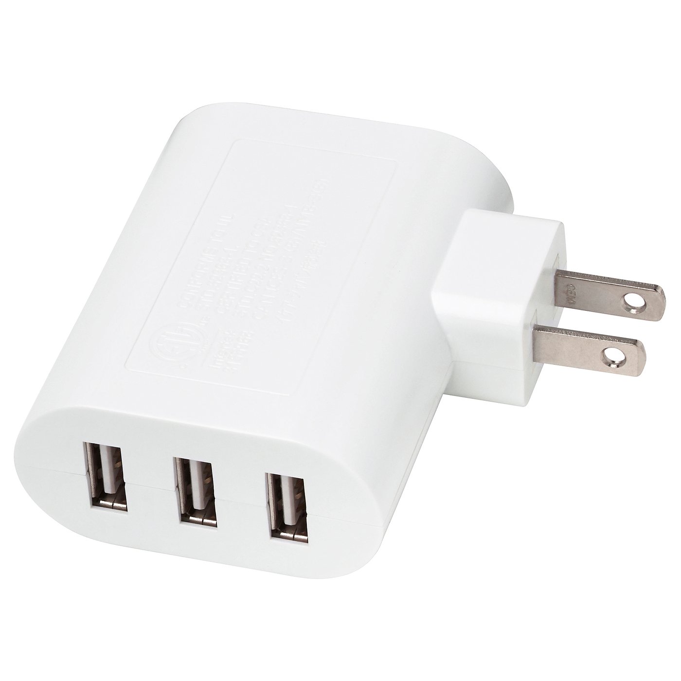 SMÅHAGEL Cargador USB 3 puertos, blanco