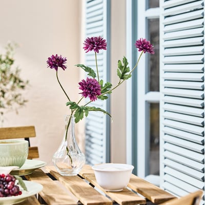 SMYCKA Flor artificial, Interior / exterior Crisantemo/lila, 71 cm