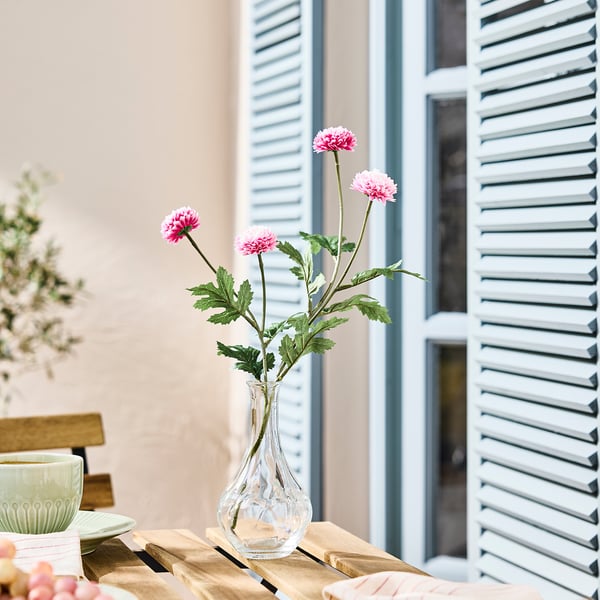SMYCKA Flor artificial, Interior / exterior Crisantemo/rosado, 75 cm