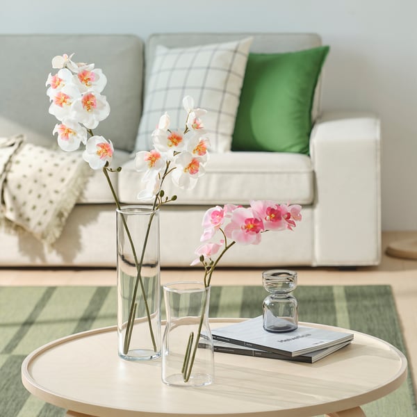 SMYCKA Flor artificial, Interior / exterior/Orquídea rosado, 60 cm