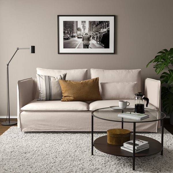 SÖDERHAMN Sofá 3 puestos, Gransel beige