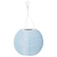 SOLVINDEN Lámpara techo solar LED, exterior/Globo azul claro, 22 cm