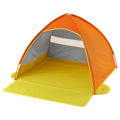 STRANDÖN Parasol/viento, naranja/amarillo