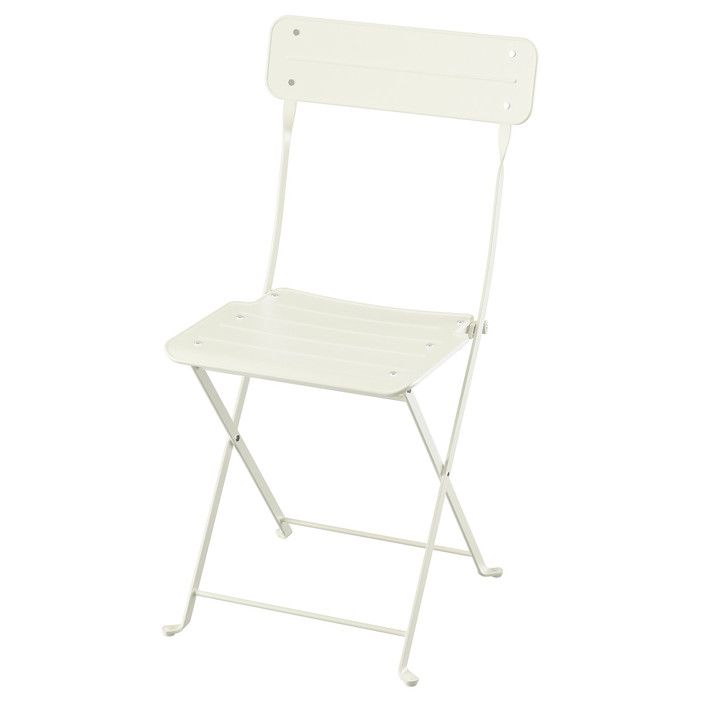 SUNDSÖ Silla plegable, blanco hueso exterior