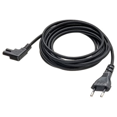SYMFONISK Cable de alimentación, Textil/negro, 3.5 m