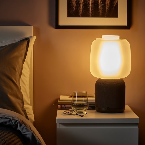 SYMFONISK Lámpara altavoz wifi pantallavidrio