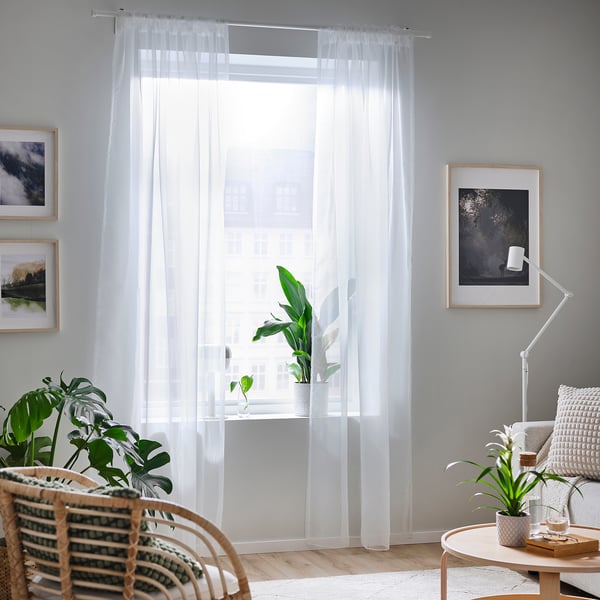 TERESIA Velo, 1 par, blanco, 145x250 cm