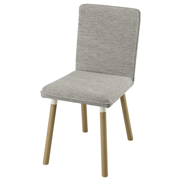 TONSTAD Silla, Viarp beige con café/Efecto roble