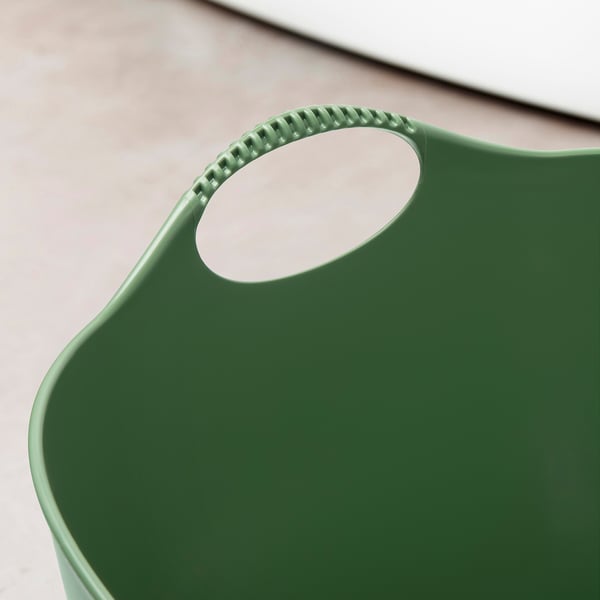 TORKIS Cesta para ropa, verde, 35 l