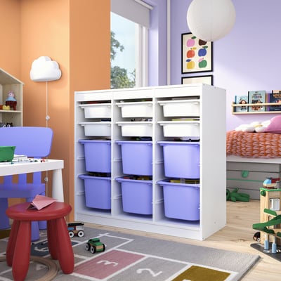 TROFAST Combinación de almacenaje con cajas