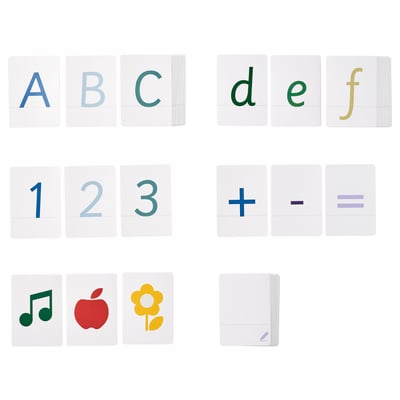 UNDERHÅLLA Cartas con letras, números y signos