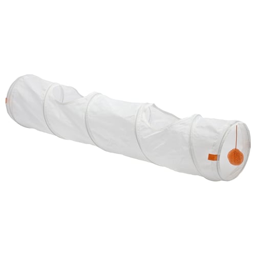 UTSÅDD Túnel de juego para gato, blanco/naranja