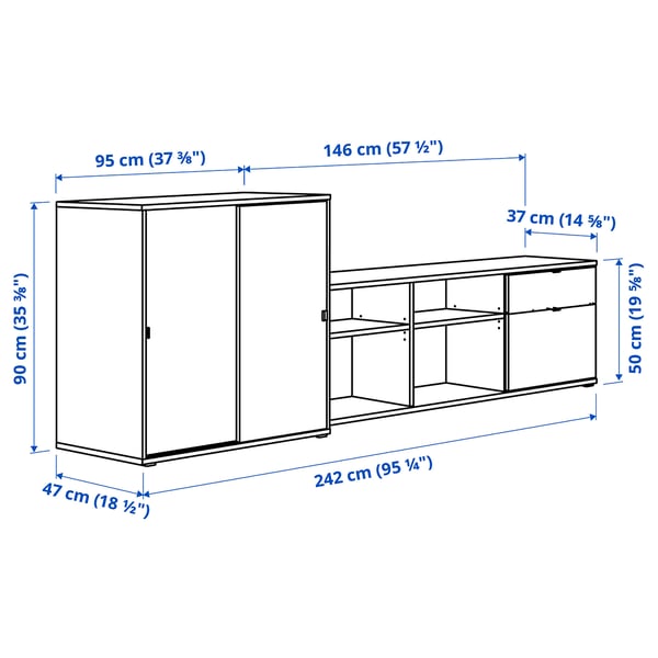 VIHALS Mueble almacenaje/TV
