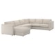 VIMLE Funda sofá esquina 5 +chaisel, Gunnared beige