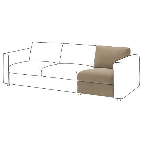 VIMLE Sofá 1 puesto, Johanneshov café/beige