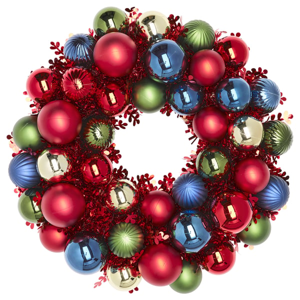 VINTERFINT Corona, bola rojo con verde, 38 cm