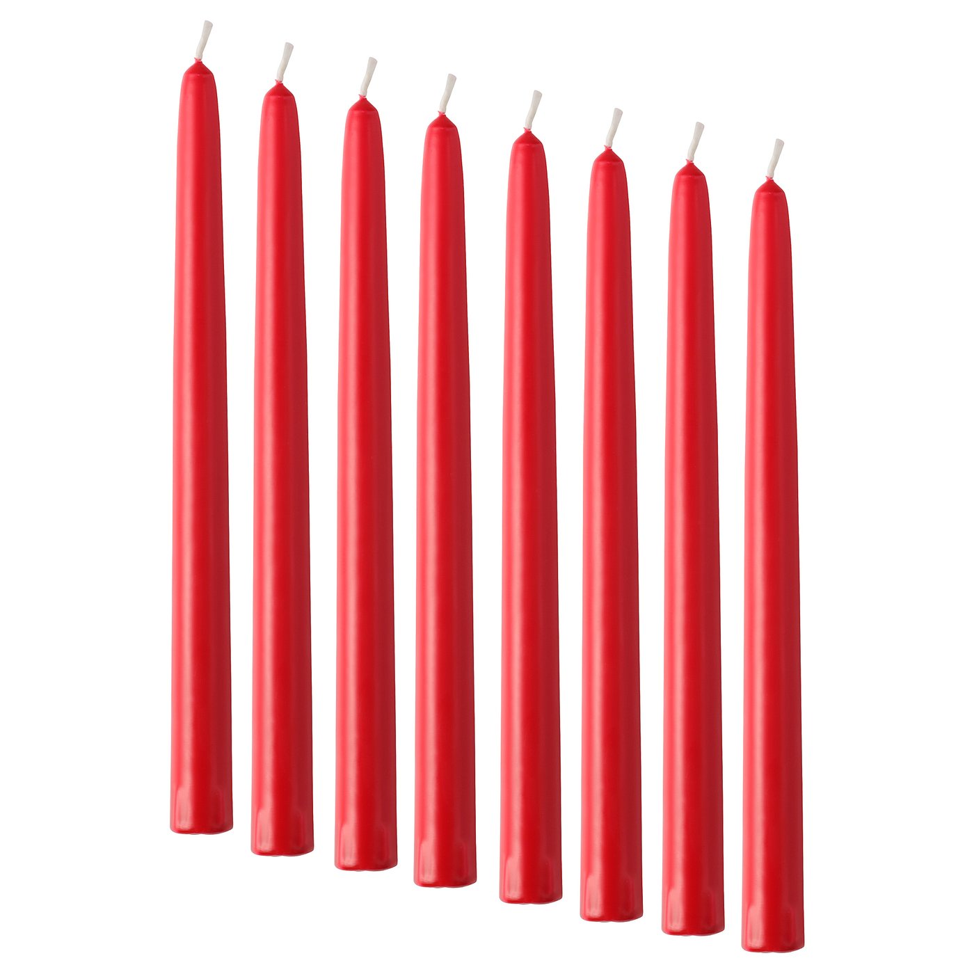 VINTERFINT Vela larga sin perfume, rojo, 25 cm