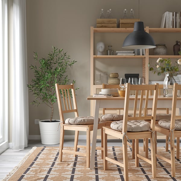 VIPPÄRT Cojín, beige, 38 cm
