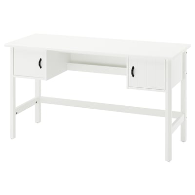 BRYTNING Psací stůl, bílá, 135x53x75 cm