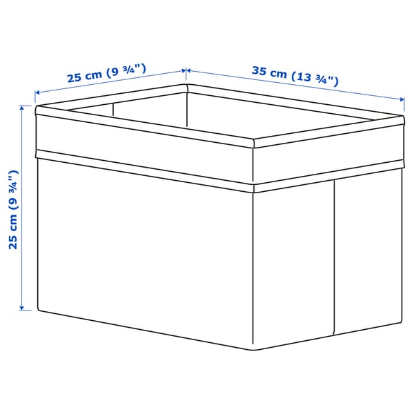 DRÖNA Krabice, bílá, 25x35x25 cm