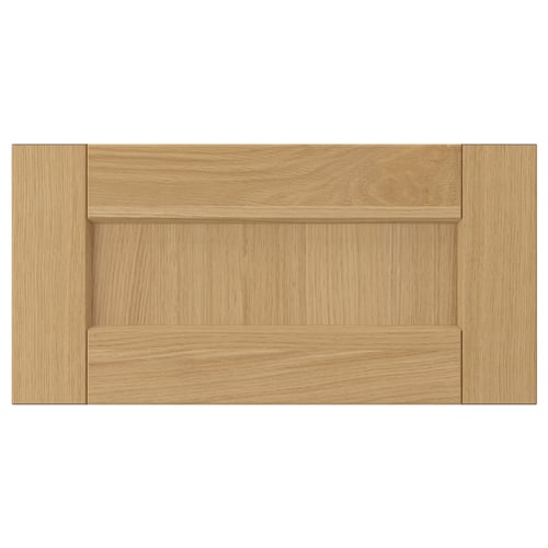 FORSBACKA dubová dřevěná čela zásuvek, světle hnědá, panelový design.