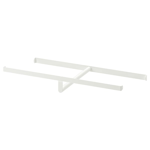 Šatní tyč HJÄLPA z bílého kovu, minimalistická, moderní design, ideální na věšení oblečení, pevná a stabilní.