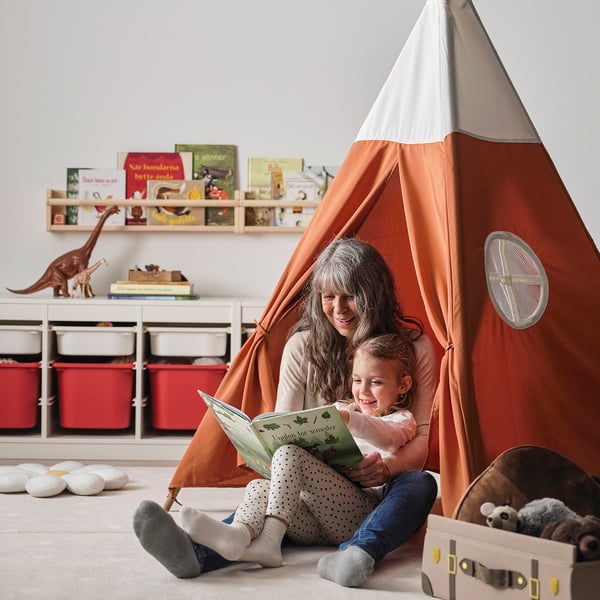 HÖVLIG Dětské teepee, červenohnědá