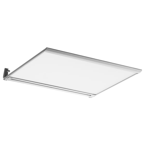 Stříbrné IRSTA LED světlo - moderní, čtvercový design s hliníkem a akrylem pro světlo bez stínů.
